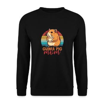Guinea Pig Mom Rodent Guinea Pigs Cavy Lover - Unisex Sweatshirt - black - Front - Alina (178cm) & Michal (187cm)