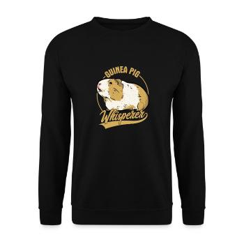 Guinea Pig Whisperer Cavy Lover Guinea Pigs Rodent - Unisex Sweatshirt - black - Front - Alina (178cm) & Michal (187cm)
