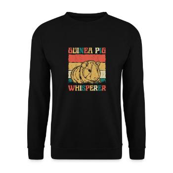Guinea Pig Whisperer Rodent Guinea Pigs Cavy Lover - Unisex Sweatshirt - black - Front - Alina (178cm) & Michal (187cm)