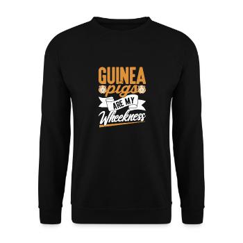 Guinea Pigs Are My Wheekness Cavy Lover Rodent - Unisex Sweatshirt - black - Front - Alina (178cm) & Michal (187cm)