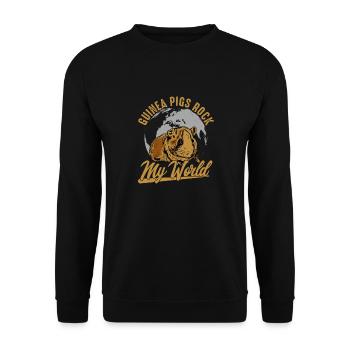 Guinea Pigs Rock My World Rodent Cavy Lover - Unisex Sweatshirt - black - Front - Alina (178cm) & Michal (187cm)