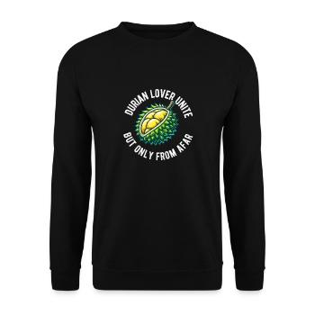 Durian Fruit Lover Funny Durio Zibethinus Men - Unisex Sweatshirt - black - Front - Alina (178cm) & Michal (187cm)