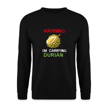 Durian Fruit Lover Drôle Durio Zibethinus Hommes - Sweat-shirt Unisexe - noir - Devant - Alina (178cm) & Michal (187cm)