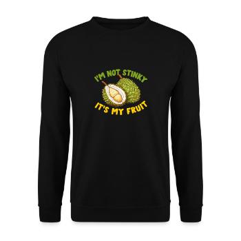 Durian Fruit Lover Funny Durio Zibethinus Men - Unisex Sweatshirt - black - Front - Alina (178cm) & Michal (187cm)