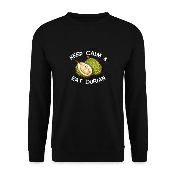 Durian Fruit Lover Funny Durio Zibethinus Men - Unisex Sweatshirt - black - Front - Alina (178cm) & Michal (187cm)