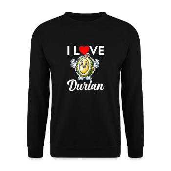 Durian Fruit Lover Funny Durio Zibethinus Men - Unisex Sweatshirt - black - Front - Alina (178cm) & Michal (187cm)
