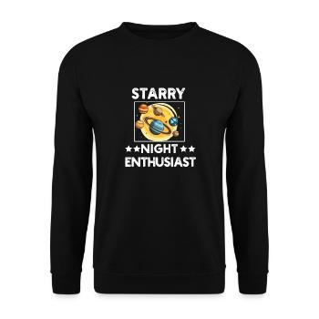 Astrophotography Astrophotographer Astronomy - Unisex Sweatshirt - black - Front - Alina (178cm) & Michal (187cm)