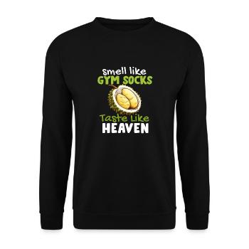 Durian Fruit Lover Funny Durio Zibethinus Men - Unisex Sweatshirt - black - Front - Alina (178cm) & Michal (187cm)