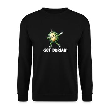 Durian Fruit Lover Funny Durio Zibethinus Men - Unisex Sweatshirt - black - Front - Alina (178cm) & Michal (187cm)