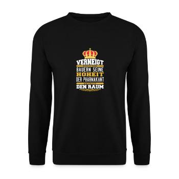Witziges Pharmakanten T-shirt Geschenk - Unisex Pullover - Schwarz - Vorne - Alina (178cm) & Michal (187cm)