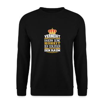 Witziges Schlosser T-shirt Geschenk Schlosser - Unisex Pullover - Schwarz - Vorne - Alina (178cm) & Michal (187cm)