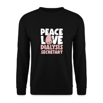 Dialyse Sekretärin Dialysefachkraft - Unisex Pullover - Schwarz - Vorne - Alina (178cm) & Michal (187cm)