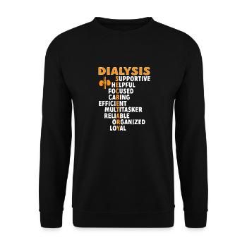 Dialysis Secretary Dialysis Specialist - Unisex Sweatshirt - black - Front - Alina (178cm) & Michal (187cm)
