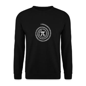 Pi Day Spiral Science Math Funny Math - Unisex Sweatshirt - black - Front - Alina (178cm) & Michal (187cm)
