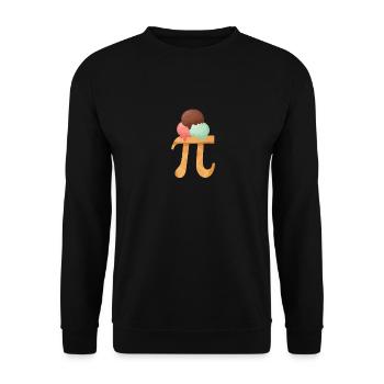 Drôle Pi Jour A La Mode Tarte Crème Glacée Math Jour Nourriture - Sweat-shirt Unisexe - noir - Devant - Alina (178cm) & Michal (187cm)