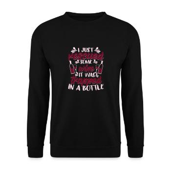I Just Rescued Some Wine Winery Vintner - Unisex Sweatshirt - black - Front - Alina (178cm) & Michal (187cm)