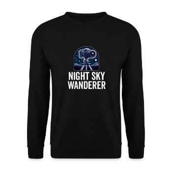 Astrophotography Astrophotographer Astronomy - Unisex Sweatshirt - black - Front - Alina (178cm) & Michal (187cm)