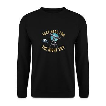 Astrophotography Astrophotographer Astronomy - Unisex Sweatshirt - black - Front - Alina (178cm) & Michal (187cm)