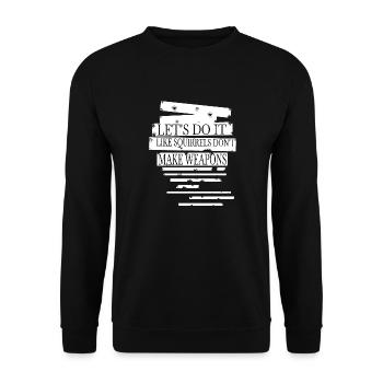 quote peace movement geek hippy birthday present - Unisex Pullover - Schwarz - Vorne - Alina (178cm) & Michal (187cm)