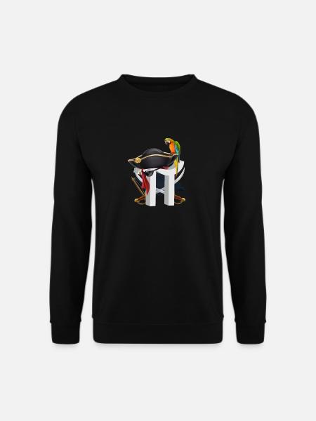Pi-Tag-Pirat-Papagei-Mathe-Geek-Halloween-Tier - Unisex Pullover - Schwarz