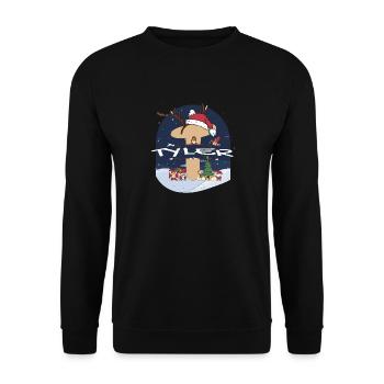 Impressionnant nom de Tyler w chapeau de père Noël dans le thème de Noël - Sweat-shirt Unisexe - noir - Devant - Alina (178cm) & Michal (187cm)