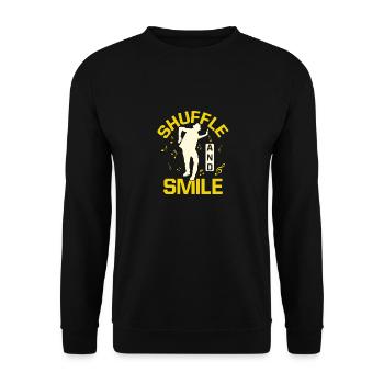 Shuffle And Smile Tap Dancer Tap Dance - Unisex Pullover - Schwarz - Vorne - Alina (178cm) & Michal (187cm)