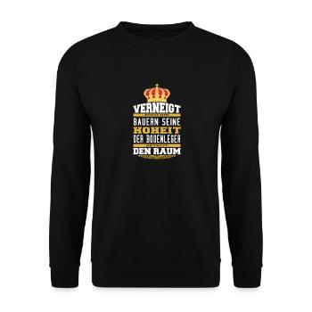Witziges Bodenleger T-shirt Geschenk Bodenleger - Unisex Pullover - Schwarz - Vorne - Alina (178cm) & Michal (187cm)