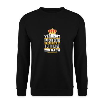 Witziges Biologe T-shirt Geschenk Biologen - Unisex Pullover - Schwarz - Vorne - Alina (178cm) & Michal (187cm)