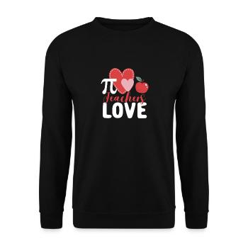 Lehrer lieben Pi-Tag Mathe-Liebhaber lustig Mathe - Unisex Pullover - Schwarz - Vorne - Alina (178cm) & Michal (187cm)