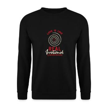 Love Is Like Pi Day Real Irrational Math - Unisex Sweatshirt - black - Front - Alina (178cm) & Michal (187cm)