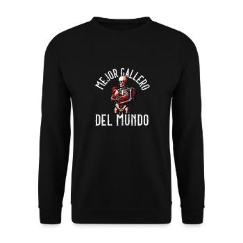 Gallero Pelea De Gallos Hombre Papá Padre Tío - Unisex Sweatshirt - black - Front - Alina (178cm) & Michal (187cm)