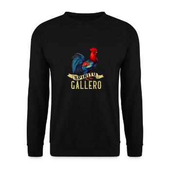 Gallero Pelea De Gallos Hombre Papá Padre Tío - Unisex Sweatshirt - black - Front - Alina (178cm) & Michal (187cm)