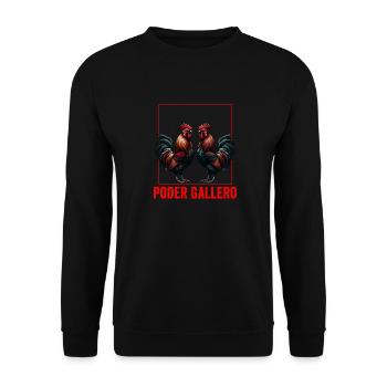 Gallero Pelea De Gallos Hombre Papá Padre Tío - Unisex Sweatshirt - black - Front - Alina (178cm) & Michal (187cm)