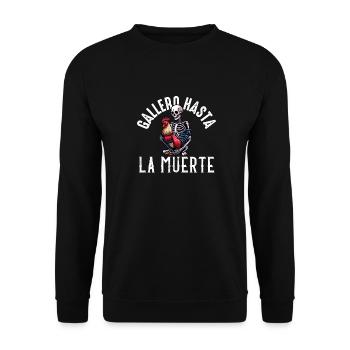 Gallero Pelea De Gallos Hombre Papá Padre Tío - Unisex Sweatshirt - black - Front - Alina (178cm) & Michal (187cm)