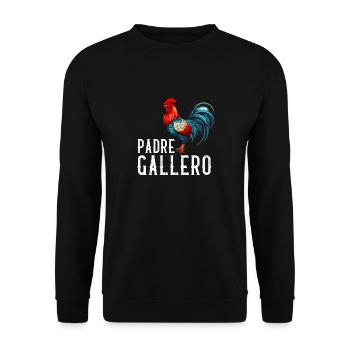 Gallero Pelea De Gallos Hombre Papá Padre Tío - Unisex Sweatshirt - black - Front - Alina (178cm) & Michal (187cm)