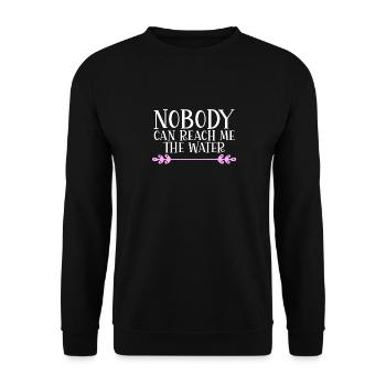 Personne ne peut m’atteindre l’eau Denglisch - Sweat-shirt Unisexe - noir - Devant - Alina (178cm) & Michal (187cm)
