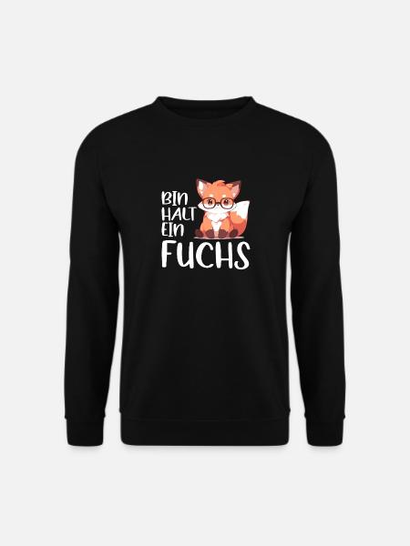 Lustiger Fuchs Spruch Füchse Bin halt ein Fuchs - Unisex Pullover - Schwarz