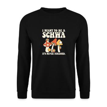 Professeur d’anglais Je veux être un Schwa ELA Life - Sweat-shirt Unisexe - noir - Devant - Alina (178cm) & Michal (187cm)
