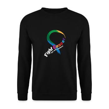 Cancer Survivor Support Fight Cancer In All Colors - Unisex Sweatshirt - black - Front - Alina (178cm) & Michal (187cm)