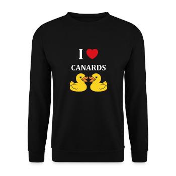 Petit canard - Sweat-shirt Unisexe - noir - Devant - Alina (178cm) & Michal (187cm)