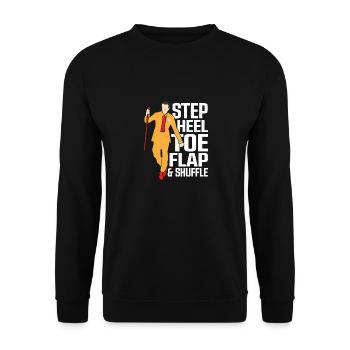 Step, Heel, Toe, Flap & Shuffle Tap Dance Tap Danc - Unisex Pullover - Schwarz - Vorne - Alina (178cm) & Michal (187cm)