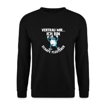 Schaf Schäfer Schäferei Bauer Landwirt Bauernhof S - Unisex Pullover - Schwarz - Vorne - Alina (178cm) & Michal (187cm)
