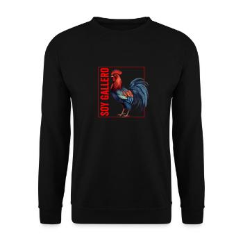 Gallero Pelea De Gallos Hombre Papá Padre Tío - Unisex Sweatshirt - black - Front - Alina (178cm) & Michal (187cm)