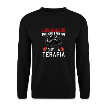 Gallero Pelea De Gallos Hombre Papá Padre Tío - Unisex Sweatshirt - black - Front - Alina (178cm) & Michal (187cm)