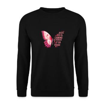 Camiseta Cristiana Para Mujer En Espanol Spanish - Unisex Sweatshirt - black - Front - Alina (178cm) & Michal (187cm)