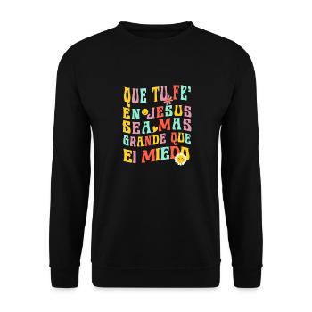 Camiseta Cristiana Para Mujer En Espanol Spanish - Unisex Sweatshirt - black - Front - Alina (178cm) & Michal (187cm)