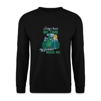 Funny amateur gardener outfit funny gardener - Unisex Sweatshirt - black - Front - Alina (178cm) & Michal (187cm)