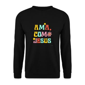Camiseta Cristiana Para Mujer En Espanol Spanish - Unisex Sweatshirt - black - Front - Alina (178cm) & Michal (187cm)