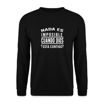 Camiseta Cristiana Para Mujer En Espanol Spanish - Unisex Sweatshirt - black - Front - Alina (178cm) & Michal (187cm)