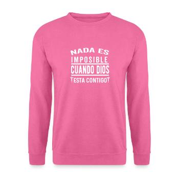 Camiseta Cristiana Para Mujer En Espanol Spanish - Unisex Sweatshirt - pink - Front